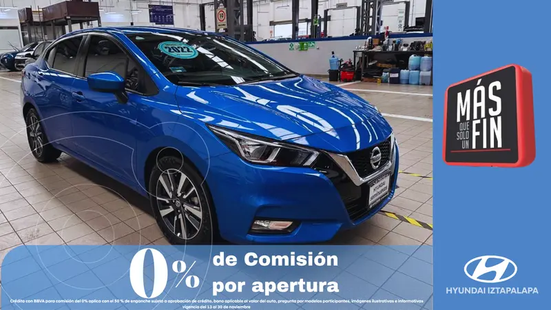 Foto Nissan Versa Advance usado (2022) color Azul financiado en mensualidades(enganche $112,818 mensualidades desde $4,747)
