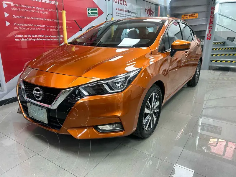 Foto Nissan Versa Advance usado (2021) color Naranja financiado en mensualidades(enganche $57,002 mensualidades desde $5,623)
