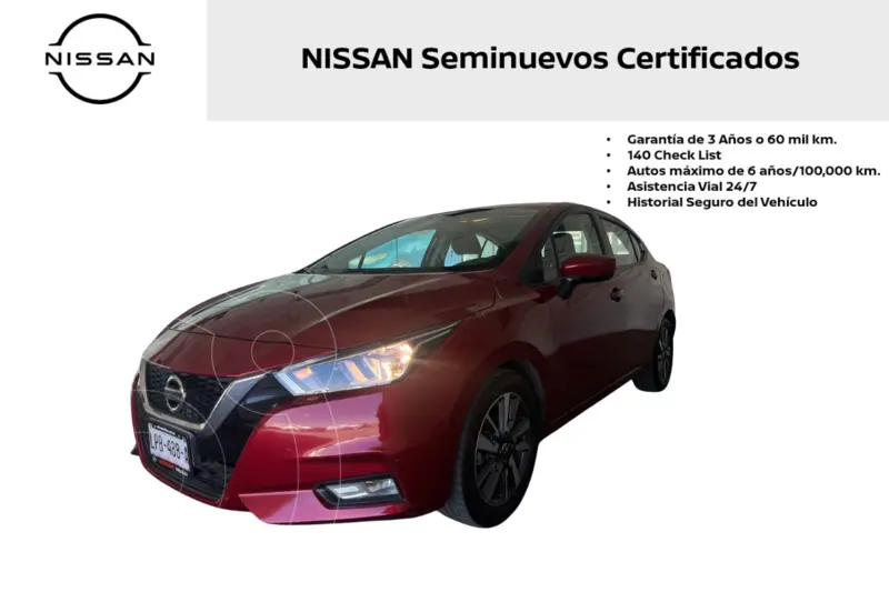 Foto Nissan Versa Advance usado (2022) color Rojo precio $285,000