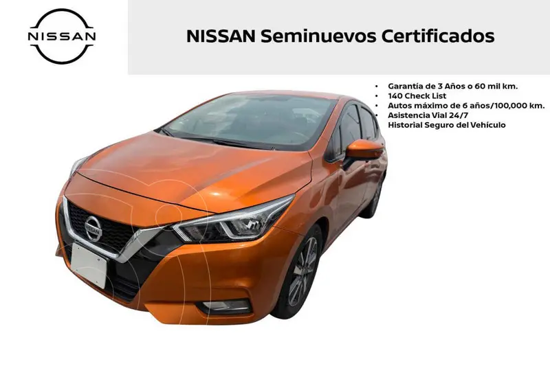 Foto Nissan Versa Advance Aut usado (2021) color Naranja precio $249,000