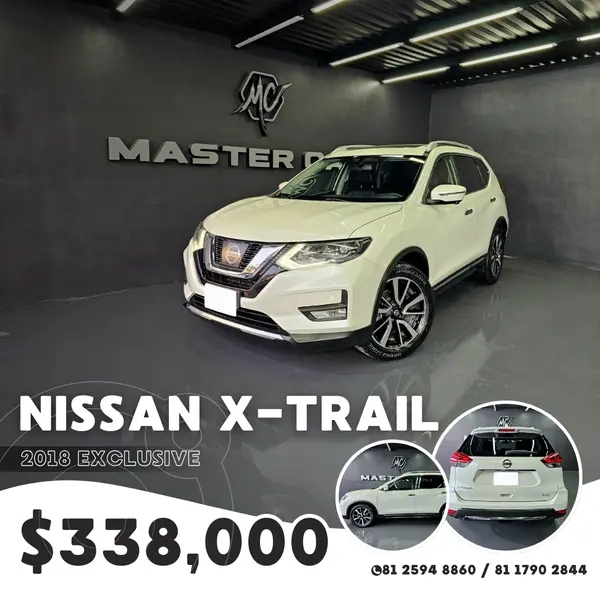 Foto Nissan X-Trail Exclusive 2 Row usado (2018) color Blanco precio $338,000