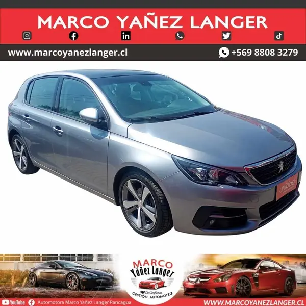 Foto Peugeot 308 1.6L Allure Pack Blue-HDi usado (2018) color Gris precio $11.990.000
