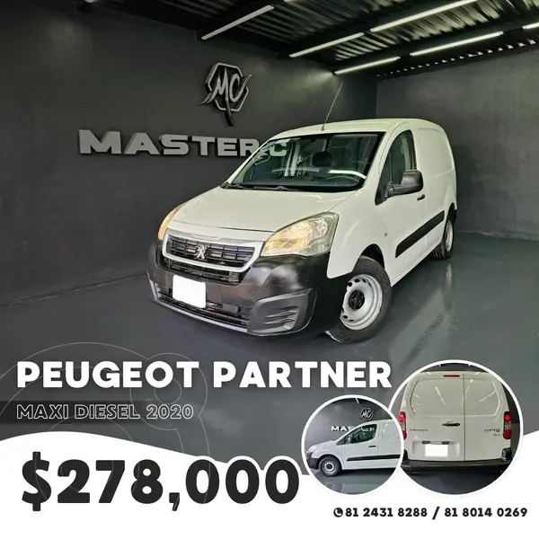 Foto Peugeot Partner Maxi usado (2020) color Blanco precio $265,000