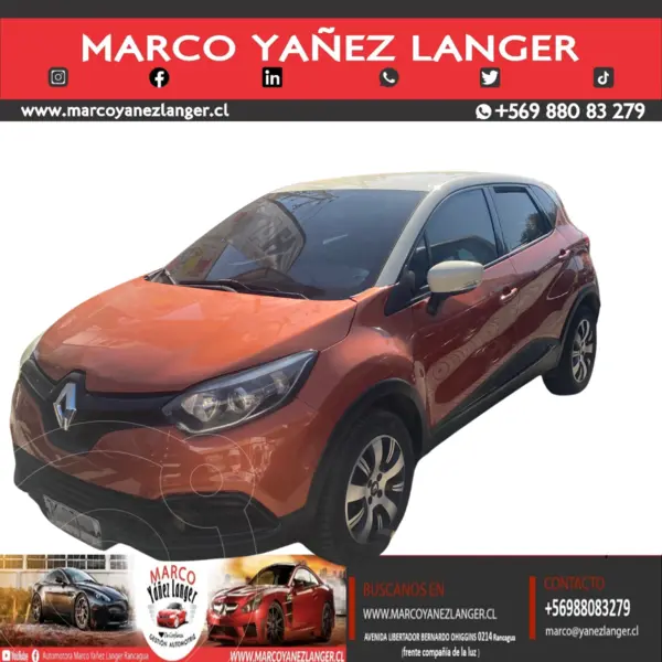 Foto Renault Captur 1.2L Dynamique Turbo Aut usado (2016) color Naranja precio $7.990.000