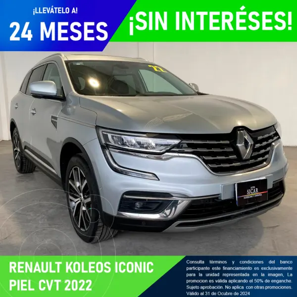 Foto Renault Koleos Iconic usado (2022) color plateado financiado en mensualidades(enganche $120,669 mensualidades desde $9,303)