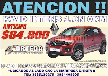 foto Renault Kwid Intens usado (2018) color Naranja precio $375.800