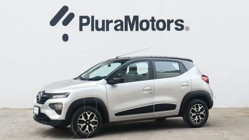Foto Renault Kwid Bitono usado (2024) color plateado precio $189,000