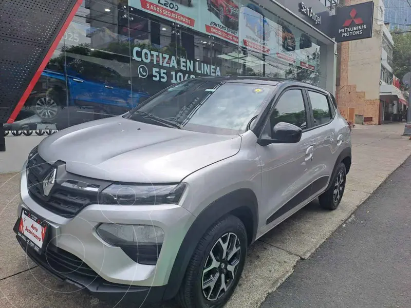 Foto Renault Kwid Bitono usado (2024) color Plata financiado en mensualidades(enganche $46,816 mensualidades desde $4,467)