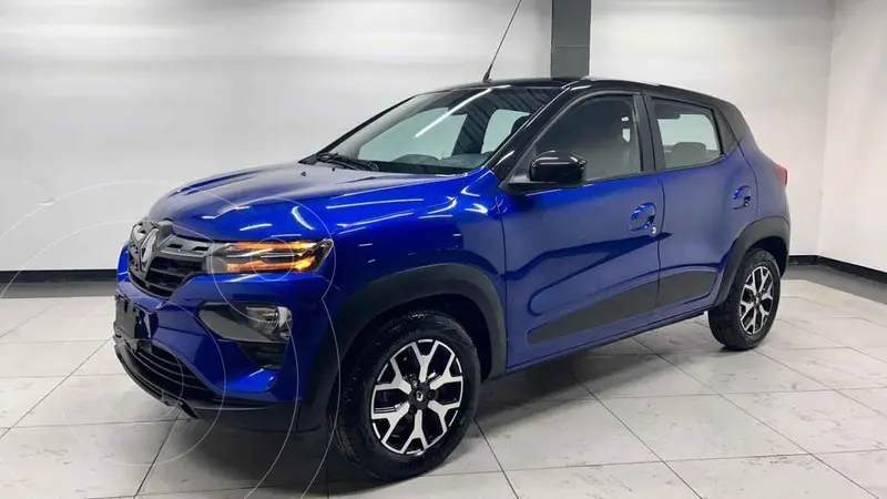 Foto Renault Kwid Bitono usado (2024) color Azul financiado en mensualidades(enganche $48,400 mensualidades desde $4,775)