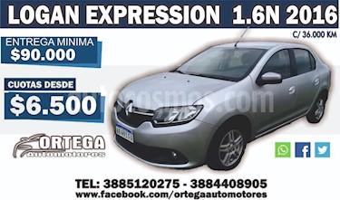 Foto venta Auto usado Renault Logan 1.6L Expresion Pack II (2016) color Gris Claro precio $283.000