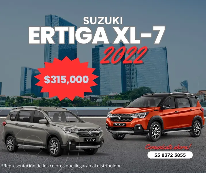 Foto Suzuki Ertiga XL7 GLX Aut usado (2022) color Naranja precio $315,000