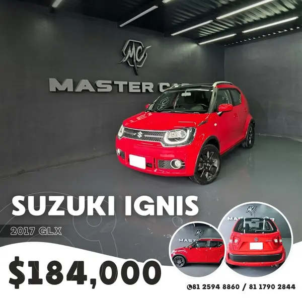 Foto Suzuki Ignis GLX usado (2017) color Rojo precio $184,000