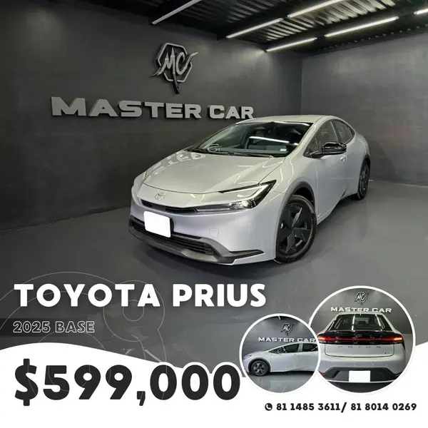 Foto Toyota Prius Base usado (2025) color plateado precio $618,000
