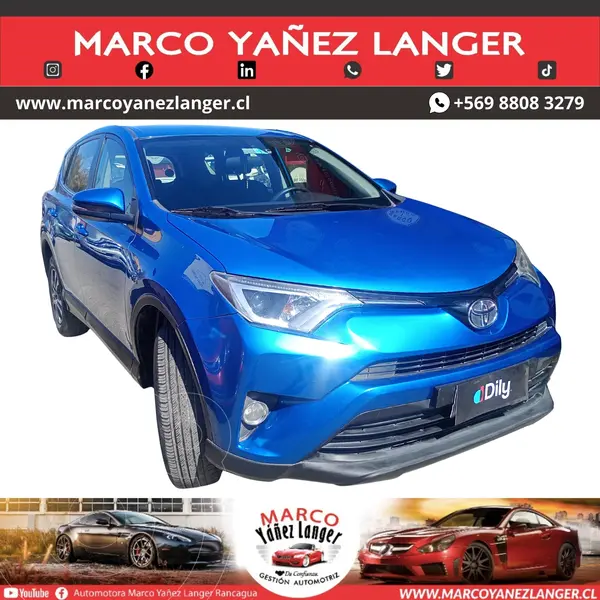 Foto Toyota Rav4 2.0 Lujo 4X2 Aut usado (2018) color Azul precio $13.990.000