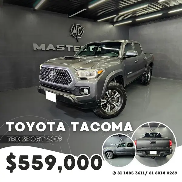 Foto Toyota Tacoma TRD Sport 4x4 usado (2019) color Gris Oscuro precio $559,000