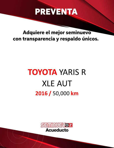 Foto Toyota Yaris R XLE Aut usado (2016) color Gris financiado en mensualidades(enganche $58,106 mensualidades desde $7,744)