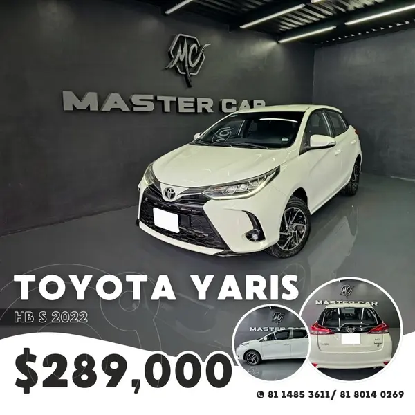 Foto Toyota Yaris S Aut usado (2022) color Blanco precio $289,000