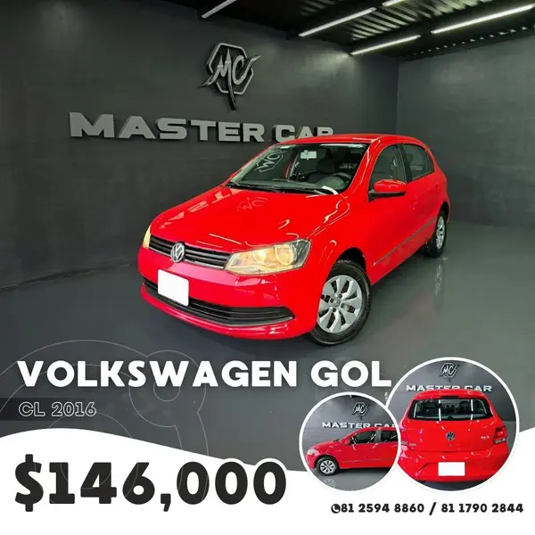 Foto Volkswagen Gol CL usado (2016) color Rojo precio $146,000