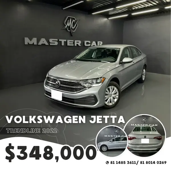 Foto Volkswagen Jetta Trendline usado (2022) color plateado precio $348,000