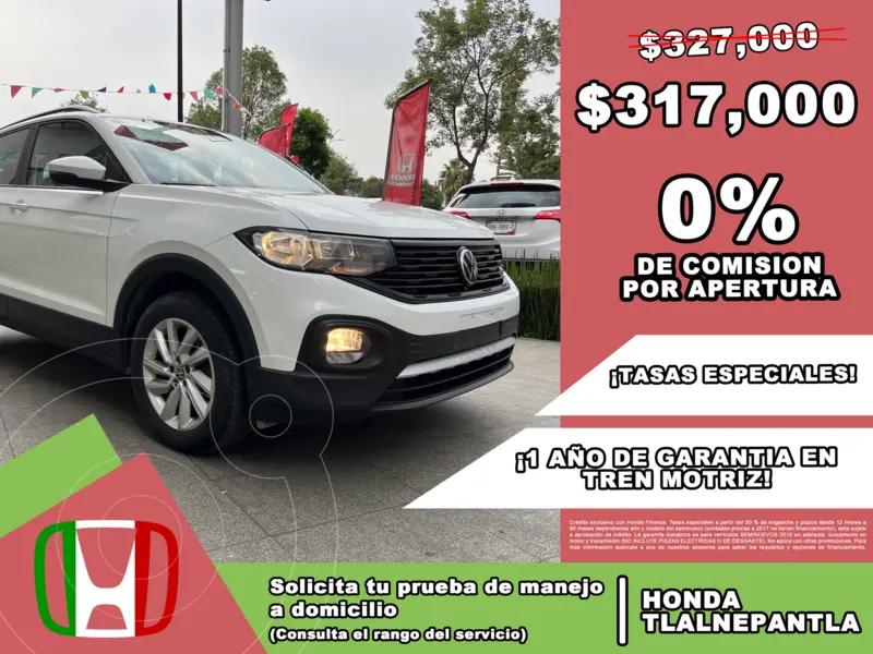 Foto Volkswagen T-Cross Trendline usado (2023) color Blanco financiado en mensualidades(enganche $132,506 mensualidades desde $5,575)