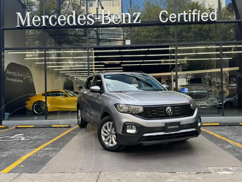 Foto Volkswagen T-Cross Trendline usado (2024) color plateado financiado en mensualidades(enganche $108,680 mensualidades desde $4,669)