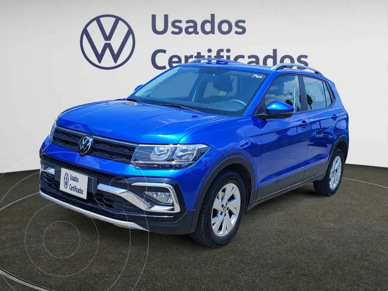 Foto Volkswagen Taigun Trendline usado (2025) color Azul financiado en mensualidades(enganche $96,983 mensualidades desde $7,419)