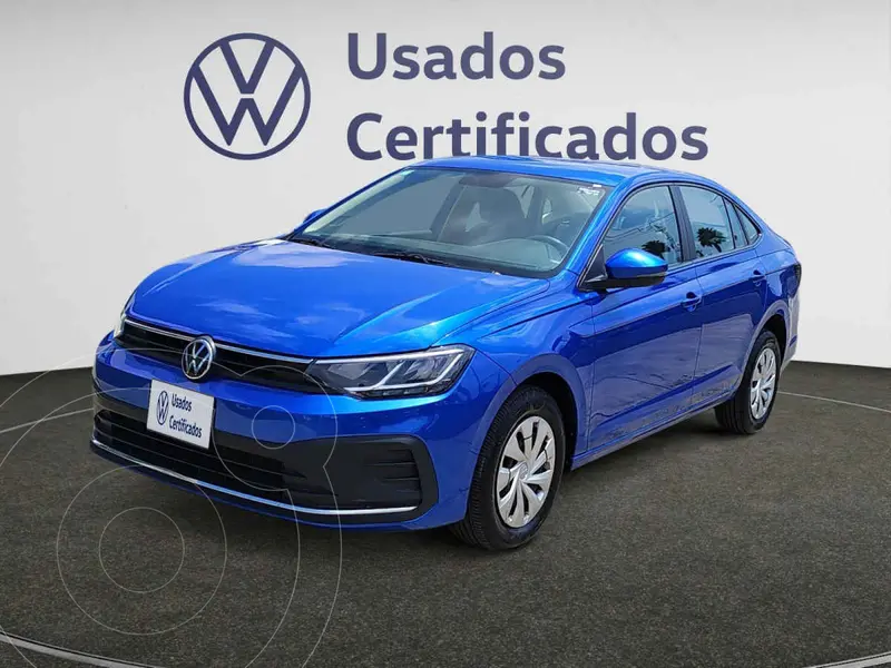 Foto Volkswagen Virtus Trendline usado (2024) color Azul financiado en mensualidades(enganche $80,633 mensualidades desde $6,169)