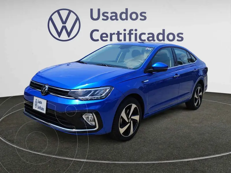 Foto Volkswagen Virtus Highline usado (2024) color Azul financiado en mensualidades(enganche $99,708 mensualidades desde $7,628)