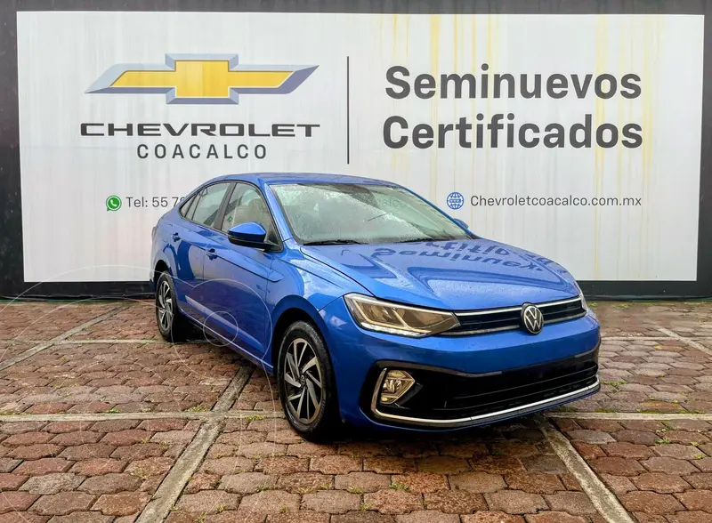 Foto Volkswagen Virtus Comfortline usado (2023) color Azul financiado en mensualidades(enganche $99,510 mensualidades desde $6,630)