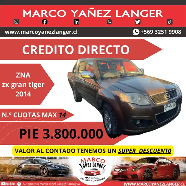 Foto ZNA Rich 2.4L Lux 4x2 usado (2014) color Marron precio $5.790.000
