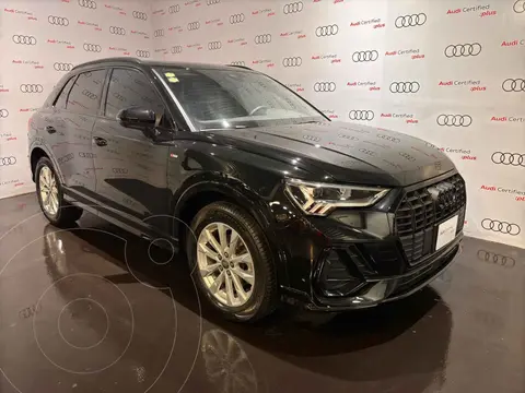 Audi Q3 35 TFSI S Line usado (2024) color Negro financiado en mensualidades(enganche $222,475 mensualidades desde $25,450)