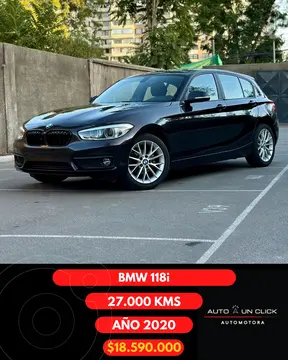 BMW Serie 1 118i Millenial Aut usado (2020) color Negro precio $18.590.000