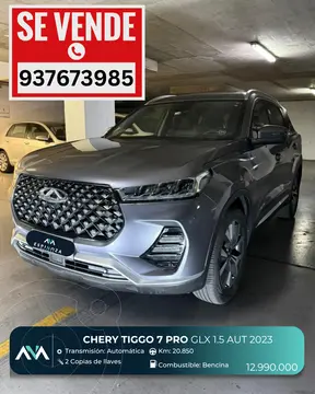 Chery Tiggo 7 Pro 1.5L GLX Aut usado (2023) color Gris precio $12.990.000