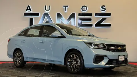 Chevrolet Aveo HB LT Plus usado (2024) color Celeste financiado en mensualidades(enganche $59,180 mensualidades desde $6,339)