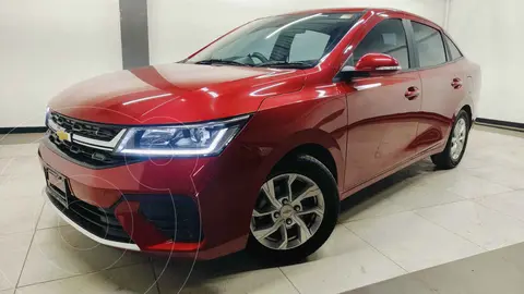 Chevrolet Aveo LT usado (2024) color Rojo financiado en mensualidades(enganche $79,025 mensualidades desde $8,703)