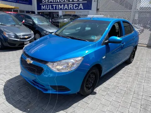 Chevrolet Aveo LS usado (2019) color Azul financiado en mensualidades(enganche $22,500)