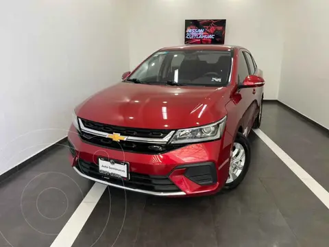 Chevrolet Aveo LT usado (2024) color Rojo financiado en mensualidades(enganche $55,000 mensualidades desde $5,426)