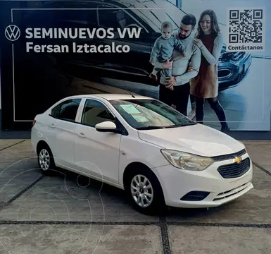 Chevrolet Aveo LS usado (2020) color Blanco financiado en mensualidades(enganche $42,000 mensualidades desde $6,500)