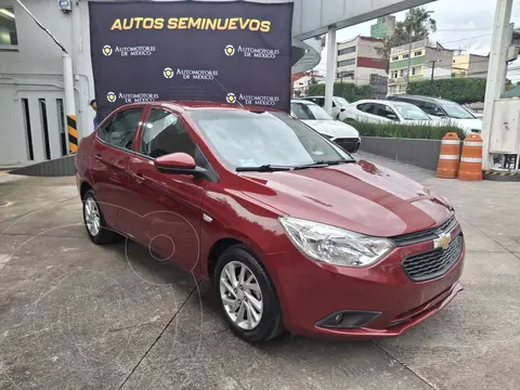 Chevrolet Aveo LT usado (2022) color Rojo Cerezo financiado en mensualidades(enganche $46,000 mensualidades desde $6,250)