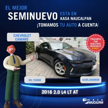 foto Chevrolet Camaro LT 2.0 T usado (2016) color Azul precio $410,000