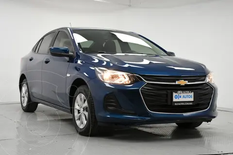 Chevrolet Onix LT usado (2021) color Azul financiado en mensualidades(enganche $71,250 mensualidades desde $4,239)