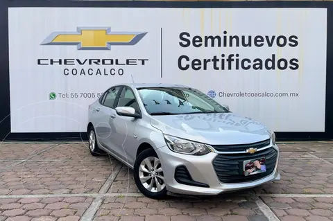 Chevrolet Onix LT usado (2021) color plateado financiado en mensualidades(enganche $69,978 mensualidades desde $4,662)