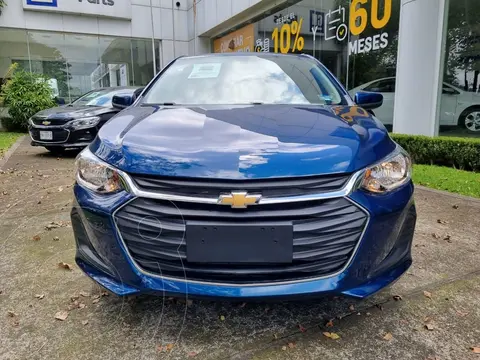 Chevrolet Onix LT usado (2021) color Azul financiado en mensualidades(enganche $59,000 mensualidades desde $7,523)