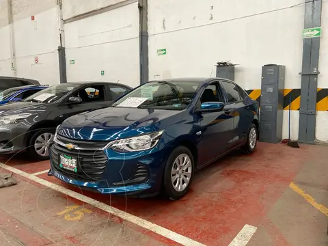 Chevrolet Onix LS usado (2021) color Azul financiado en mensualidades(enganche $56,750 mensualidades desde $6,000)