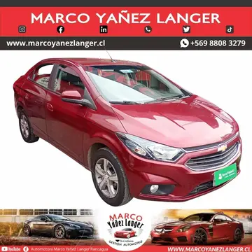 Chevrolet Prisma 1.4L LT usado (2017) color Rojo precio $7.790.000