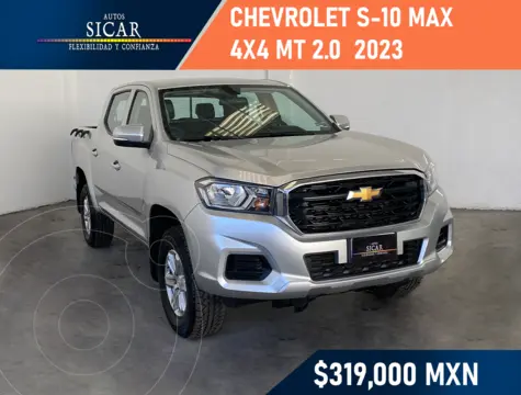 Chevrolet S10 MAX Cabina Regular usado (2023) color plateado financiado en mensualidades(enganche $134,106 mensualidades desde $10,339)