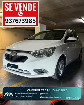Chevrolet Sail 1.5 LS usado (2022) color Blanco precio $8.980.000