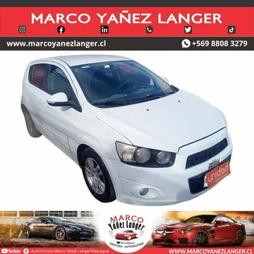 Chevrolet Sonic 1.6 usado (2014) color Blanco precio $4.490.000
