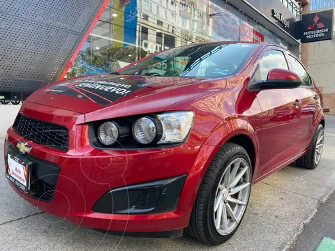 Chevrolet Sonic LS usado (2016) color Rojo Tinto financiado en mensualidades(enganche $39,800 mensualidades desde $2,400)