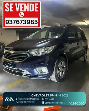 Chevrolet Spin 1.8L Premier usado (2023) color Azul Oscuro precio $10.980.000